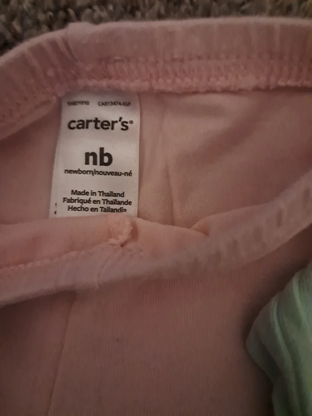Carter's Gray & Mint Baby Outfit Set